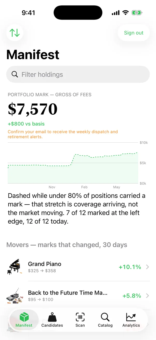 Sealed for iOS — the manifest with the value band